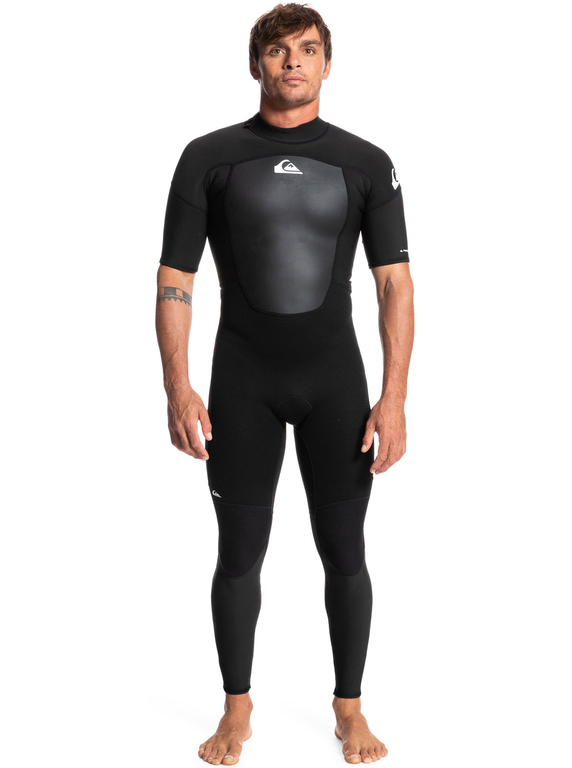  QUIKSILVER 2/2 PROLOGUE SHORT SLEEVE BACK ZIP WETSUIT BLACK