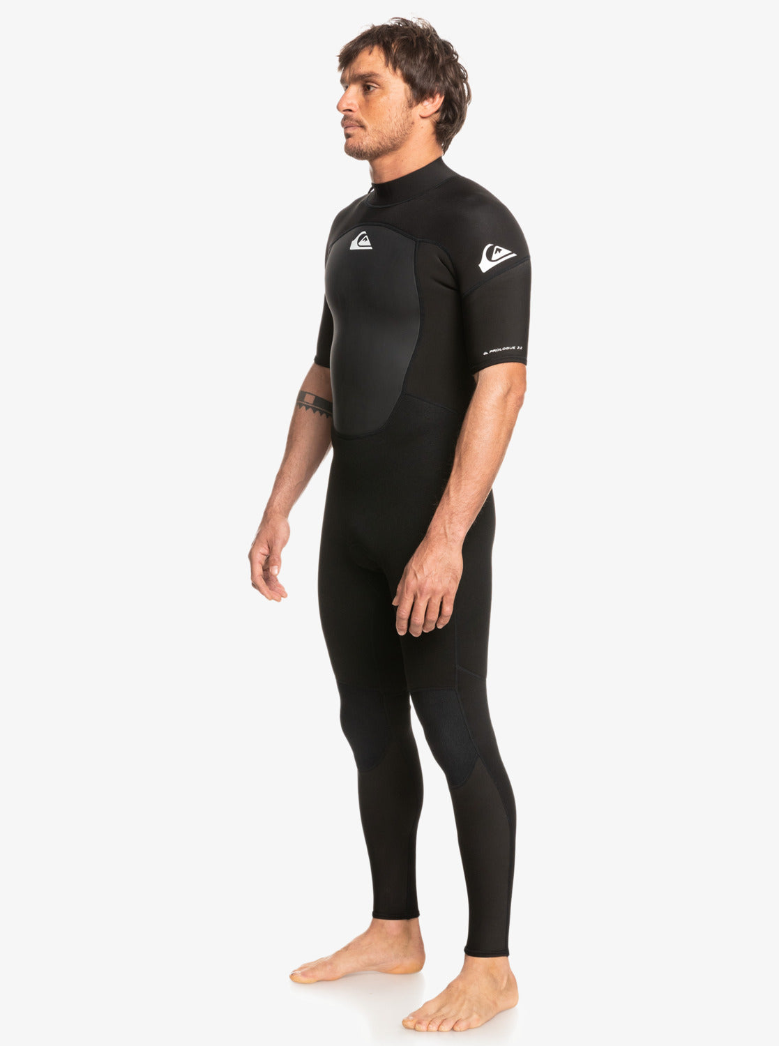  QUIKSILVER 2/2 PROLOGUE SHORT SLEEVE BACK ZIP WETSUIT BLACK
