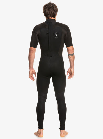  QUIKSILVER 2/2 PROLOGUE SHORT SLEEVE BACK ZIP WETSUIT BLACK