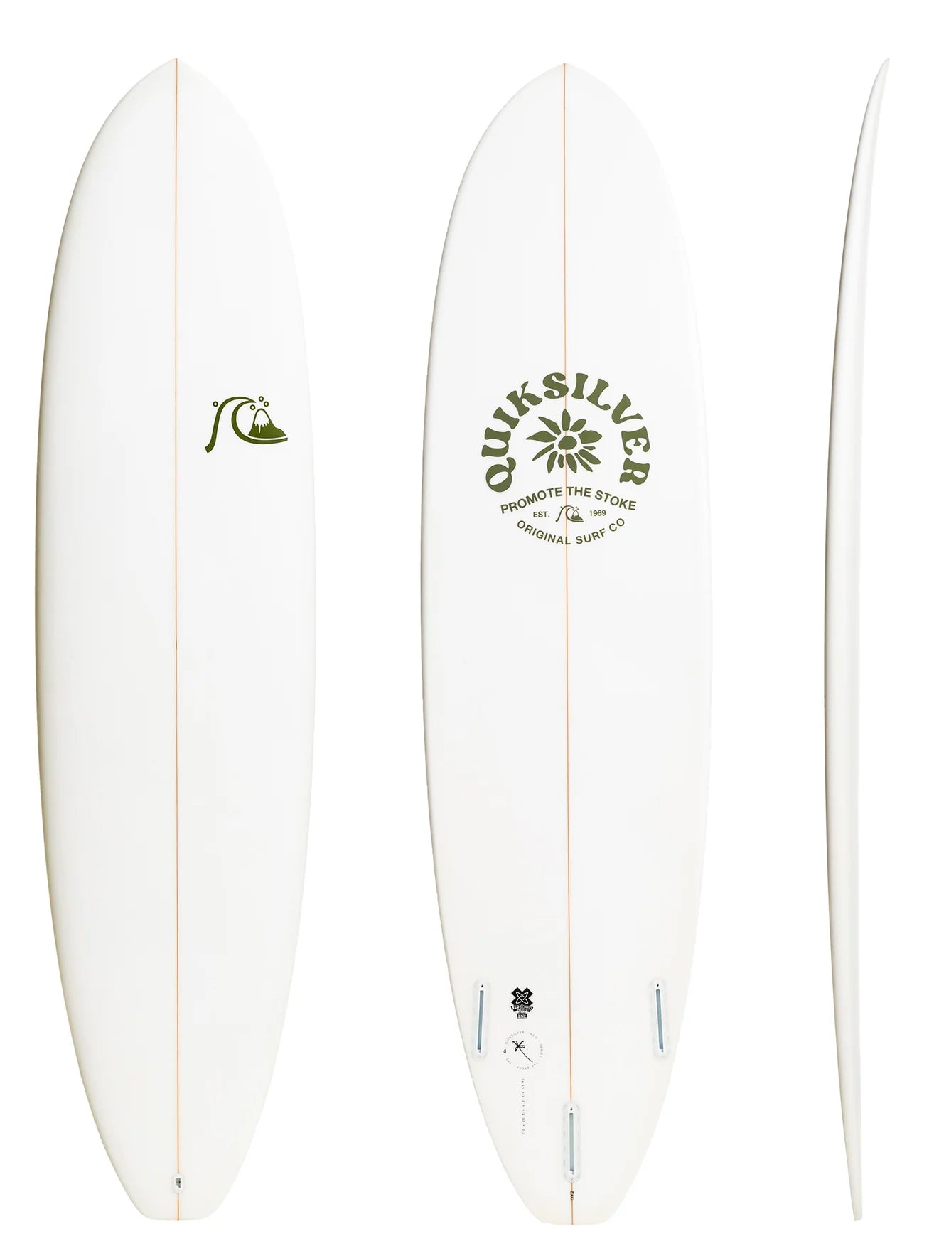  QUIKSILVER THE BREAK FUNBOARD WHITE 7'0"
